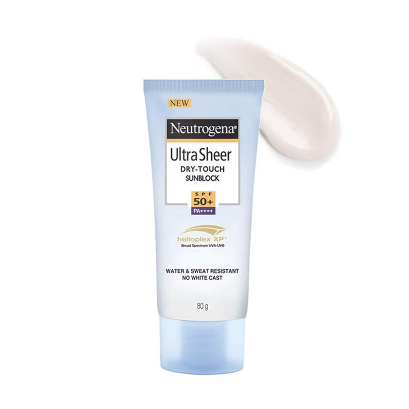 Neutrogena Ultra Sheer Dry Touch Sunblock SPF 50+ Sunscreen (White,80 g))