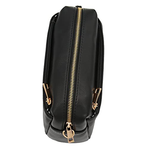 Triple Zip Small Crossbody Bag