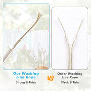 Fentar 30m Washing Line Rope,Heavy Duty Clothes Line Steel Core, Strong String 4mm Dia Clotheslines, Long Clothes Lines for Outside Garden Travel, Rustproof and Waterproof Washing Lines, 120kg LC