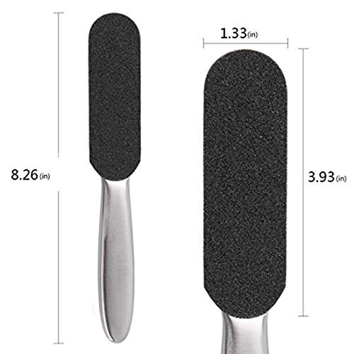 SHOWAY Foot File Callus Remover for Feet, Foot Scrubber Foot Grater Scrub Double Sided Professional Pedicure Kits Tools for Hard Dead Skin Cracked Heel, 25.2*6*3.5cm