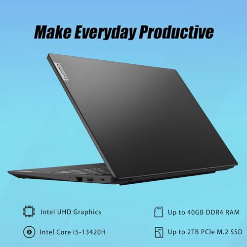 Lenovo Newest V15 Gen 4 Business Laptop, 15.6" FHD Display, Intel Core i5-13420H (Beat i7-1355U), 24GB RAM, 1TB SSD, HDMI, RJ45, Webcam, Numeric Keypad, Wi-Fi, Windows 11 Pro, Black