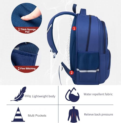 Nyganmelloz Kids Backpack Children School Bag Waterproof Book Bag Travel Bag Shoulder Bag Knapsack Outdoor Reflective Daypack for Boys -L…