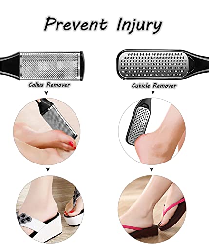 MINKINH Professional Pedicure Kit, 26 in 1 Stainless Steel Foot Care Tools With Foot File and Callus Remover for Men Women Travel