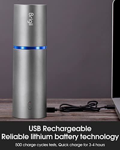 Brigii Mini Vacuum Air Duster and Hand Pump 3 in 1 Small Cordless Handheld Vacuum USB Rechargeable Easy to Clean Desktop Keyboard Drawer Car Interior and Other Crevices Small Spaces -Y120 Pro