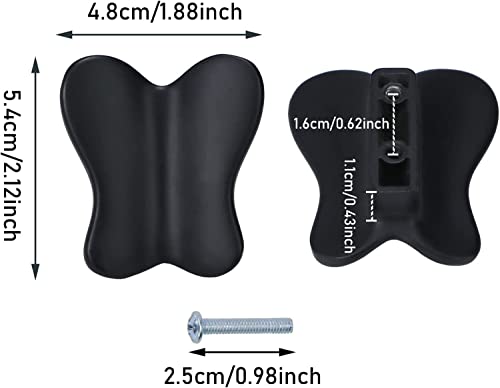 SYOSI Cabinet Knobs, Drawer Dresser Knobs, Pulls Animal Cabinet Hardware Zinc Alloy Handles Furniture Cupboard Wardrobe Door Handle Butterfly 4 Pcs (Black)