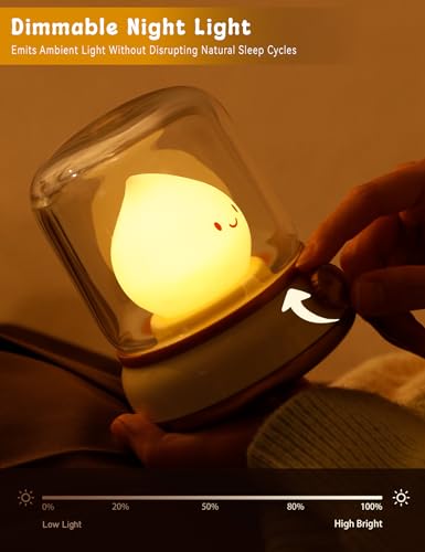 WANIDEA Cute Chibi Flame Lamp, Anime Cozy Lights, Retro Rechargeable Night Light, Decor, Cute Desk Accessories, Gifts