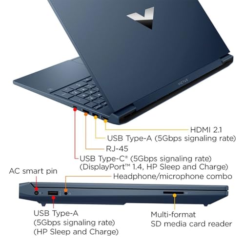 HP Victus 15.6 i5 Gaming Laptop, 15.6" FHD 1920x1080 144Hz, Intel Core i5-12450H, NVIDIA GeForce RTX 3050, 32GB RAM, 1TB SSD, Backlit KB, Touchpad, SD Card Reader,(UPGRADE)