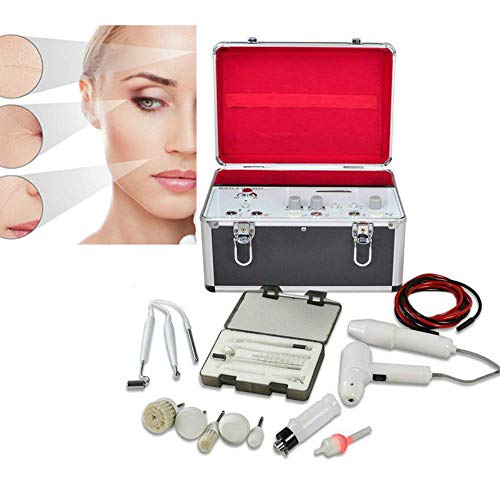 ZZYYZZ Portable 5 in 1 Multifunction Facial Machine Galvanic, High Frequency Galvanic Facial Brush, Massage Brush, Vacuum Extractor, Spray Diffuser