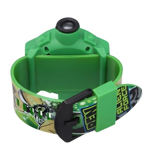 STYLEFLIX Rubber Unisex Kids Edition Digital Ben 10 Projector Watch, 24 Digital Projector Images, Boys, Green
