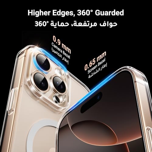 UGREEN iPhone 16 Pro Max Case MagSafe (MagU), Revolutionary iCrystal Tech Clear Cover, MIL-Grade Protection, Anti-Scratch, Camera Protective, Magnetic Ultra Slim iPhone 16 Pro Max 6.9" Accessories