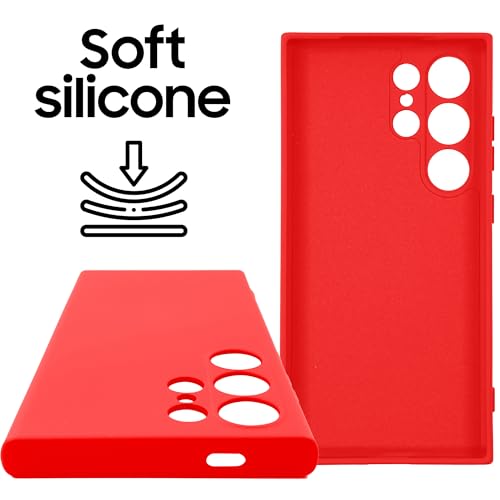 Maxter Case for Samsung S24 ULTRA - Shockproof Silicone Phone Case (Red)