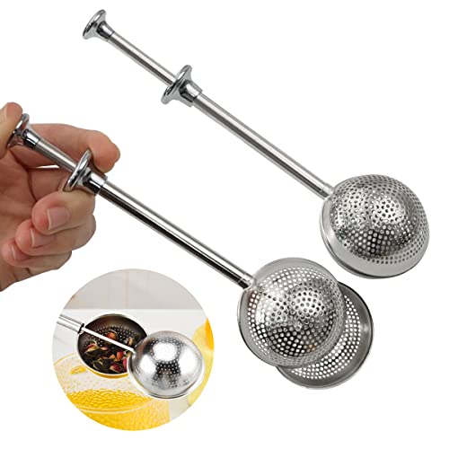 Fitto Stainless Steel Tea Strainer â€“ Fine Mesh, Durable Loose Leaf Tea Infuser with Long Handle for Easy Brewing â€“ Reusable, Rustproof Tea Filter for Cups, Mugs, and Teapots â€“ Dishwasher Safe