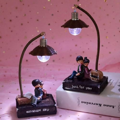 ChicAbode Mini Resin Couple Lights, Bedroom Couple Night Lights, Just for You Desktop Lights, Safe and Durable, Soft Lighting, Is The Best Gift for Couples Parties, Valentine's Day, Christmas