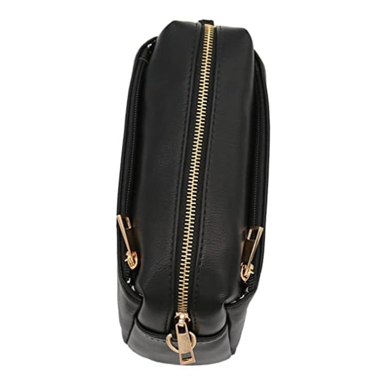 Triple Zip Small Crossbody Bag