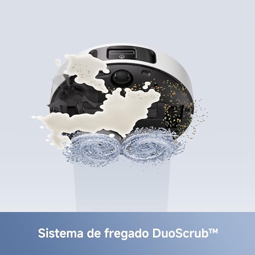 Mova E30 Ultra Robot Vacuum Cleaner and Mop with Automatic Emptying and Self-Cleaning of the Wiper, 7000Pa Suction Power, 10.5 mm Wiper Lift, Ultrasonic Carpet Detection