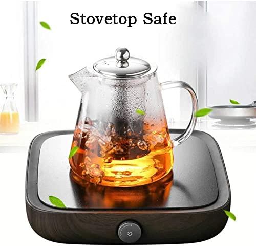 AUTOYSUR Glass Teapot with Infuser Tea Pot 25oz/32oz/43oz Tea Kettle Stovetop Safe Blooming and Loose Leaf Tea Maker Set - 750ml