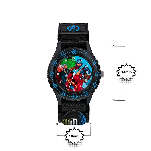 Avengers Boys Analogue Quartz Watch with Textile Strap AVG5008