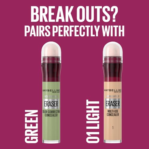 Maybelline Concealer Instant Anti Age Eraser Eye Concealer, Dark Circles and Blemish Concealer, Ultra Blendable Formula 01 Light