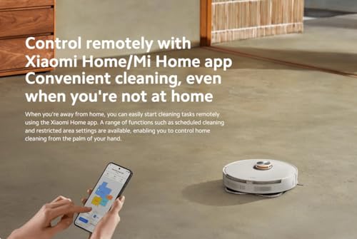 Xiaomi Robot Vacuum S20+ (White) with Auto-Raising Mop & Smart Carpet Detection, 6000Pa Suction, LDS Laser Navigation, 170min Runtime, WiFi/APP control