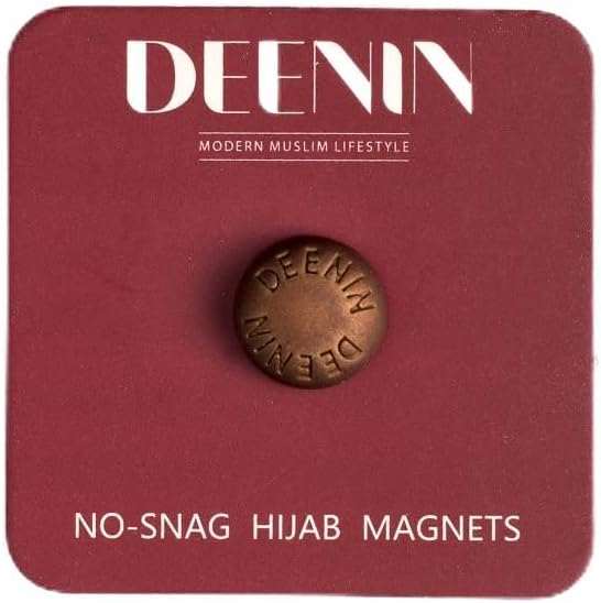 DEENIN No-Snag Premium Hijab Magnets, Multi-Use, Strong, and Chic | Hijab Magnets, Refrigerator Magnets, Clothing Magnets (Pack of 6), Metal, no gemstone