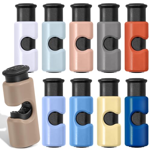 10 Pack Squeeze and Lock Bread Bag Clips, Bread Clips Resuable, Bag Clips for Food Storage, Sturdy Bread Cilp, Heavy Plastic, Handy Bag Cinch, Easy to Use with Bread Bag Closures, 10 Colors