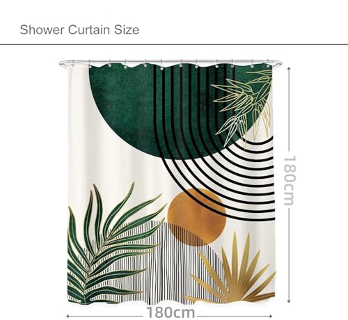 Shower Curtain for Bathroom，Abstract Modern Boho Shower Curtain,Machine Washable Waterproof Fabric Curtain for Home Bathroom Hotel Decor,Bathroom Curtain with Hooks180 * 180CM