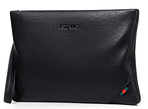 FSD.WG Mens Clutch Bag Man Purse Handbag 12 inches Large Hand Bag Big Clutch Wallet
