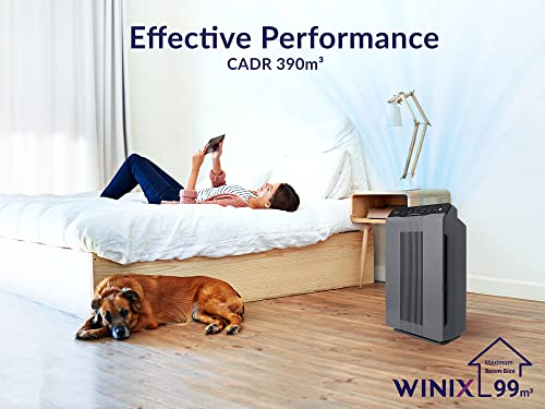 Winix 5300-2 Air Purifier for Allergy Sufferers with H13 HEPA Air Filter for Allergies, Dust, Pollen, Pet Hair, Air Quality Feedback and Car Mode, Air Purifier CADR 390 m³/h for 99 ㎡