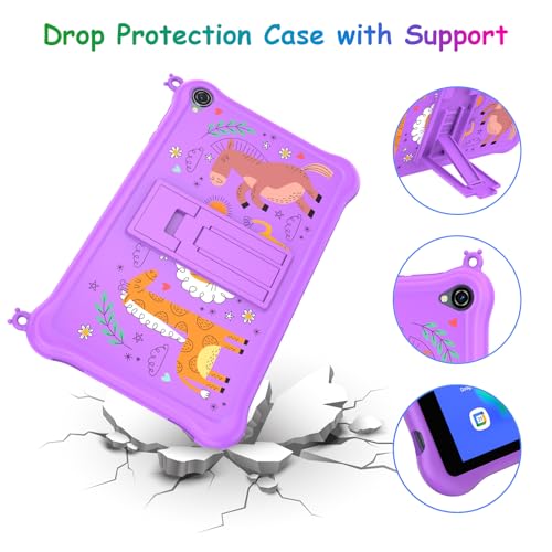 Blackview 8 inch Kids Tablet Tab50 Kids, Android 13 Tablets for Toddlers, 3�绫膁ﴱ 1TB, 5580mAh, iKids APP Pre-Installed, Parental Control, Eye Protection Mode, Reading Mode -Magic Purple