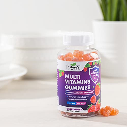Multivitamin Gummies for Adults Immune Support Supplement - Natural Complete Daily Multivitamin Gummy Vitamins - Vegetarian Multi Vitamin A, C, E, B6, B12 for Men & Women - 120 Gummy Multivitamins