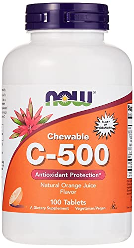 Now C-500 Vitamin C Chewable Tablet For Antioxidant Support, Pack of 100's