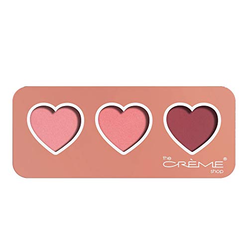 The CrÃ¨me Shop Trio Powder Blush Palette. Dermatologically Tested Cheek Blushers In Pink, Peach, & Red Pigments. Made In Korea. -Cheekmate, Queen