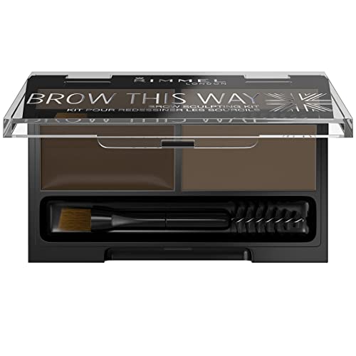 Rimmel London, Brow This Way Eyebrow Sculpting Kit, Dark Brown