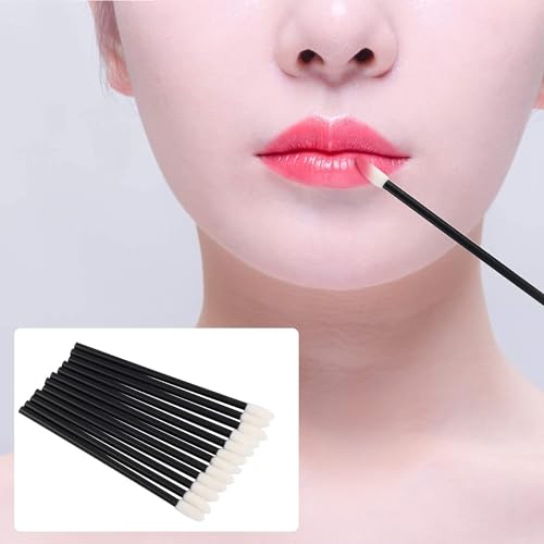 650PCS Disposable Lip Brushes Make Up Brush Lipstick Applicators Wands Makeup Brushes Lip Gloss Tester Wands Tool Kits Beauty Makeup Tool Kits Black