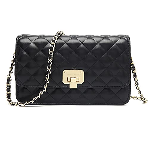 LCHYG Crossbody Bags for Women Black PU Leather Shoulder Bag, Cellphone Bags Wallet Purse and Handbags Card Holder for Women