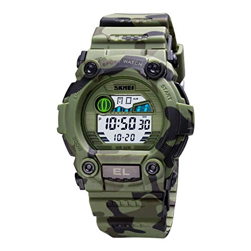 CakCity Boys Camouflage LED Sports Kids Watch Waterproof Digital Electronic Military Wrist Watches for Kid with Luminous Alarm Stopwatch Child Watches Ages 3-10