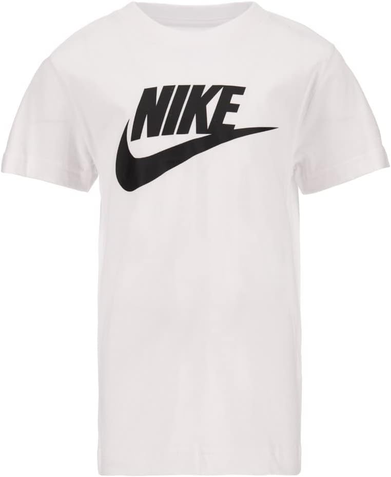 Nike Futura S/S Tee White, Child, T-Shirt White Logo Black