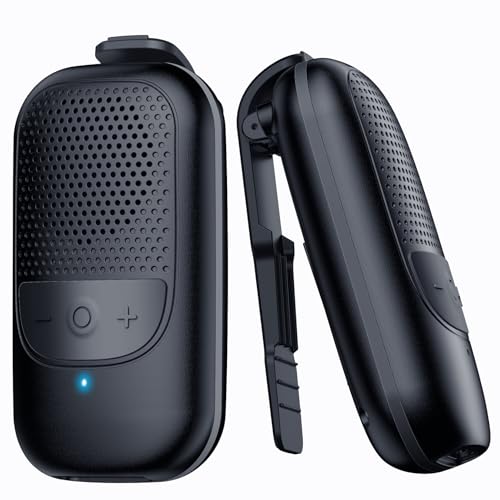 Temdan Wearable Bluetooth Speaker, Clip-On Portable Speaker with Built-in Mics for Hands-Free Music and Calls, Up to 10 Hours Battery Life,Mini Outdoor Waterproof Speaker for Working,Running-Black