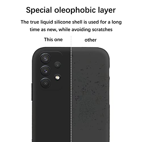 Artist Unknown Compatible with Samsung A32 4g Case Silicone Ultra Slim Cases Shockproof Anti-Scratch Phone Case for Samsung Galaxy A32 5g Full Body Protection Cover (Black, Samsung A32 4g)