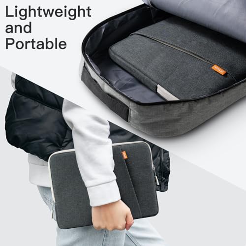 JETech Laptop Sleeve for 13-14Inch MacBook Air/Pro (M4/M3/M2/M1) 2021-2025, 13-13.6 Inch Notebook, Waterproof Shock Resistant Bag Case with Accessory Pocket (Dark Grey)