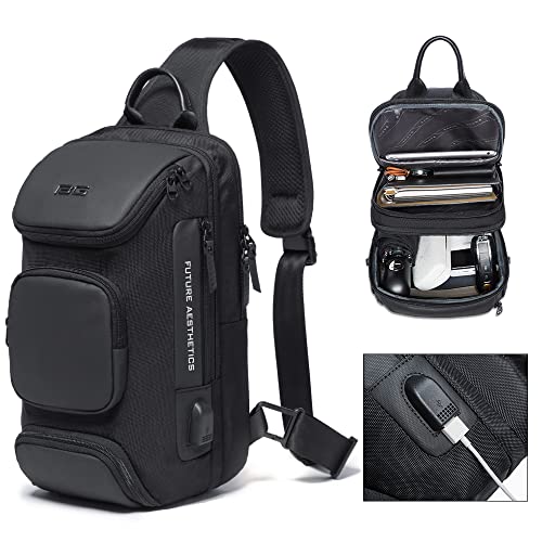 BANGE Sling Bag, Waterproof Men's Chest Bag Shoulder bags Crossbody Sling Backpack for Menâ€¦â€¦