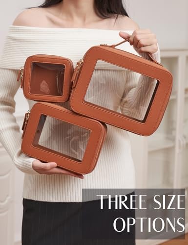 Small Cosmetic Bag for Purse Mini Makeup Bag for School Cute Clear Make Up Pouch for Travel Tiny Leather White Make Up Organizer Case for Backpack Toiletry Bag Waterproof Square Pouch with Zipper