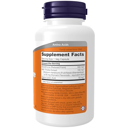NOW Foods Glutathione 500mg - 60 Capsules
