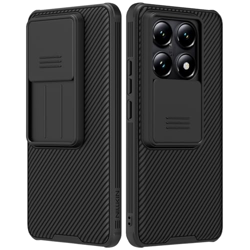 For Xiaomi 14T Case, Camera Lens Protection Slide Cover, TPU+PC Shockproof Bumper Back Cover, Anti-Fingerprint Mobile Phone Case, Slim Fit Protective Casing