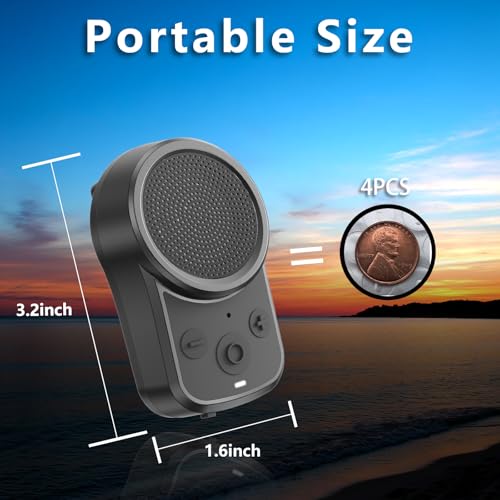 VkingMoR Wearable Wireless Speaker (Updated Version), Clip-On Wireless Pro Water-Resistant Portable Speaker (Non-Magnetic) Outdoor Black
