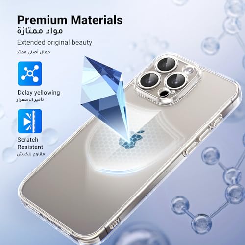 UGREEN iPhone 16 Pro Case Clear Cover, [MIL-Grade Protection], [Revolutionary iCrystal Tech], Anti-Scratch, Air-Guard Corners, Ultra Slim Transparent for iPhone 16 Pro 6.3 inch Women Men