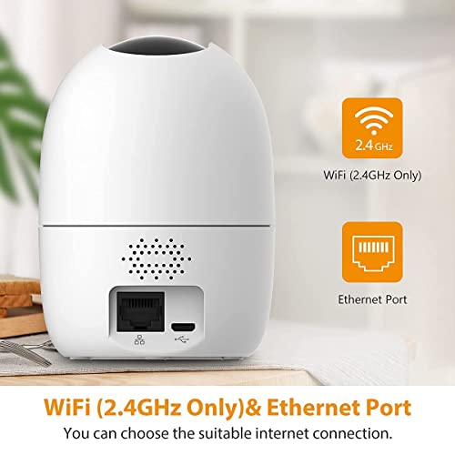 Imou Ranger 2-D, 360° Coverage, AI Human Detection, Privacy Mode, Human Detection,1080P, Built-in Siren, Smart Tracking, Privacy Mode, Abnormal Sound Alarm, Night Vision, Two-Way Talk, Cloud