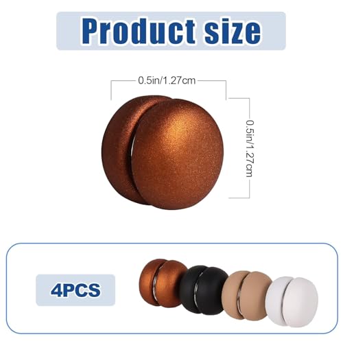 4 Pairs Premium Strong Hijab Magnetic Pins, No-Snag Multi-Use Hijab Magnets, Professional Pinless Magnetic Hijab Pins for Women Clothes Shirts Scarves