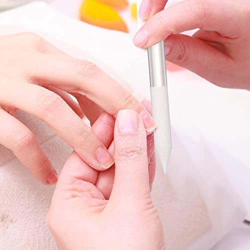 SYOSI 3Pcs Glass Nail Files, Dual-ended Nail File Cuticle Remover Pedicure Tools for Nails and Cuticles Care Nail Tools (Pink, Blue, Transparent)