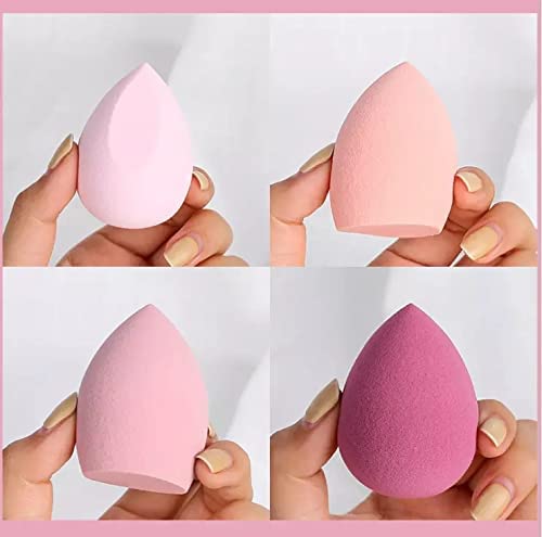 Womensa store Blender Sponge 4 Pcs in A Storage Box ,Makeup Cosmetic Puff Women's & Girls Makeup Sponge With Storage Box Foundation Powder Sponge Beauty Tools Women Makeup Accessories (Multicolour)